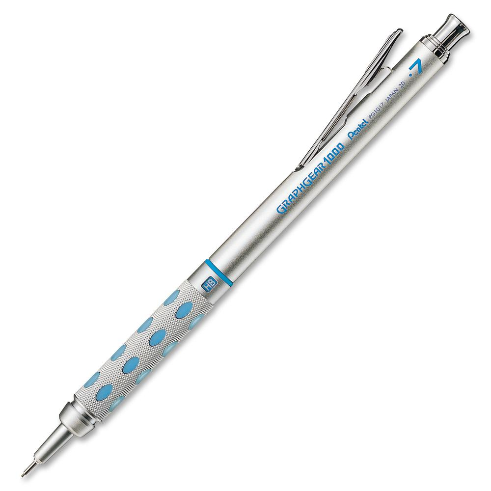 Pentel GraphGear 1000 Automatic Drafting Pencils - #2 Lead - 0.7 mm Lead Diameter - Refillable - Blue Barrel - 1 Each