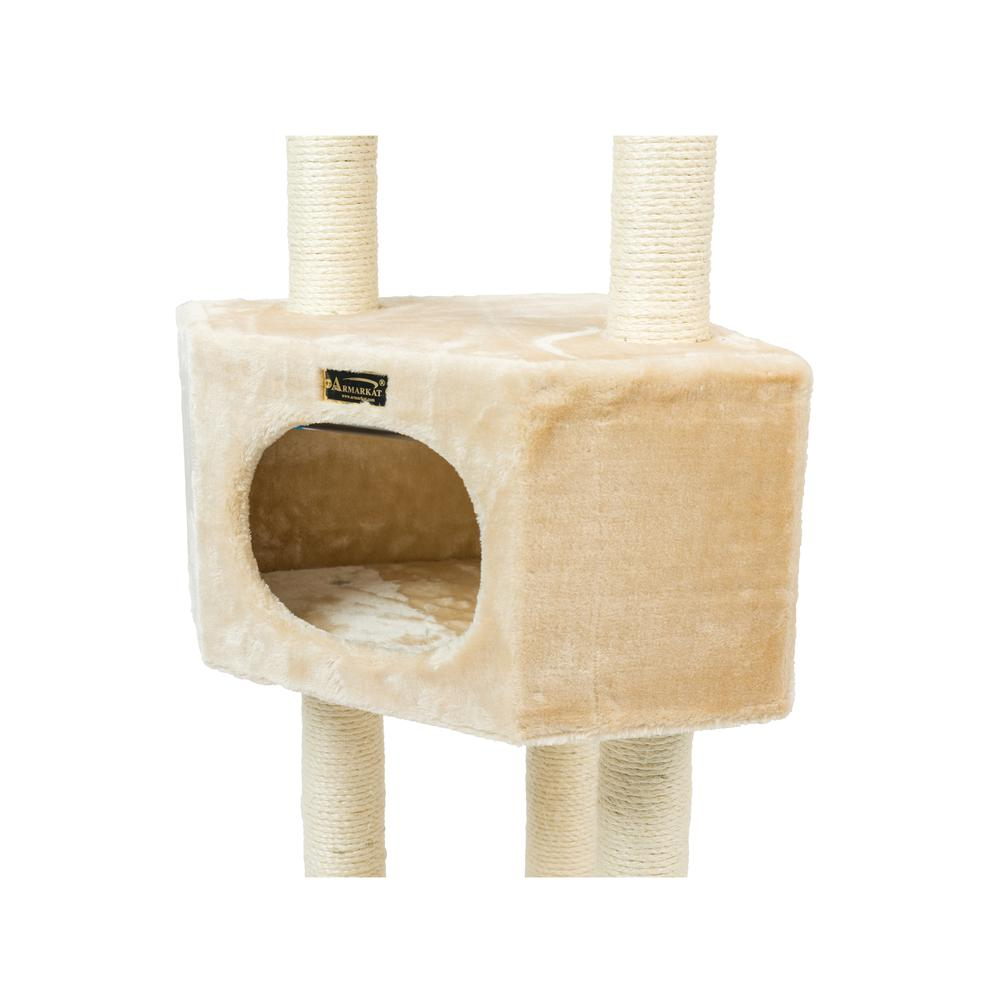 Armarkat 3 Tier Real Wood Cat Tree, Armarkat Scratch furniture A5201, Beige