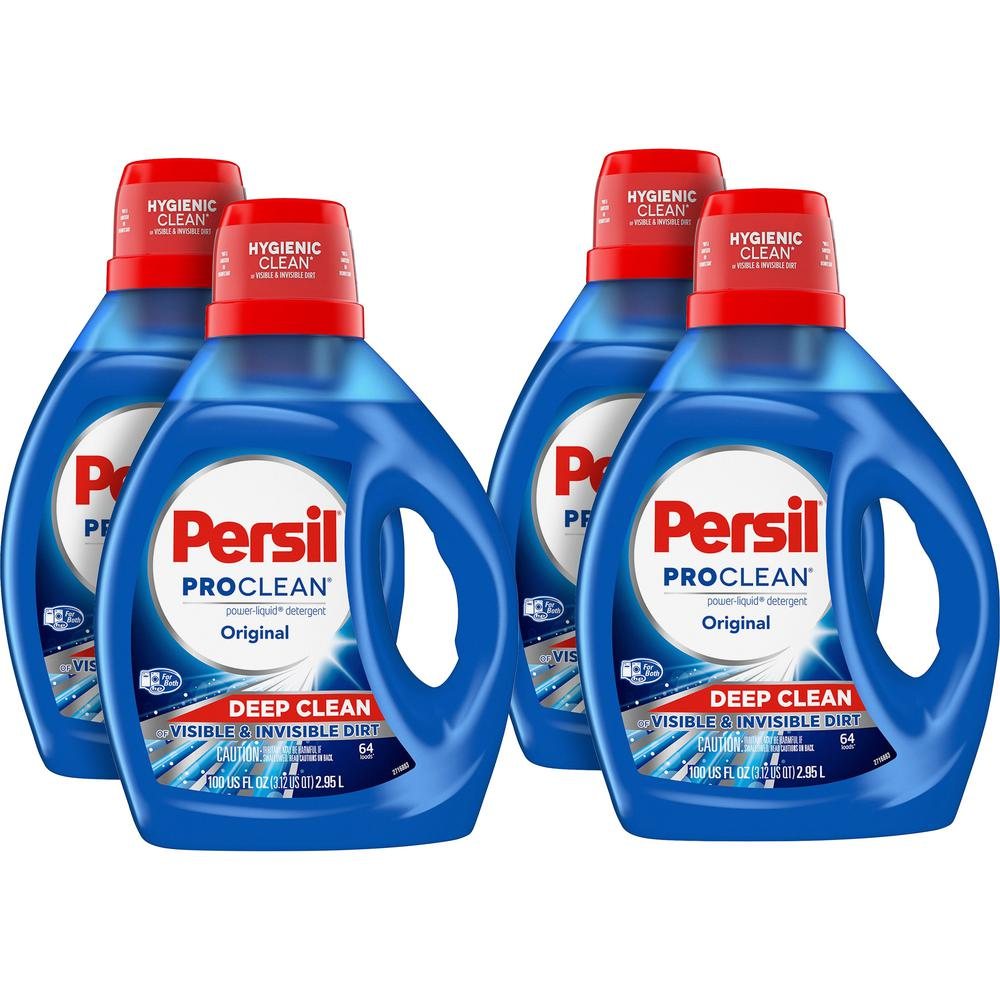 Persil ProClean Power-Liquid Detergent - Liquid - 100 fl oz (3.1 quart) - Original ScentBottle - 4 / Carton - Blue