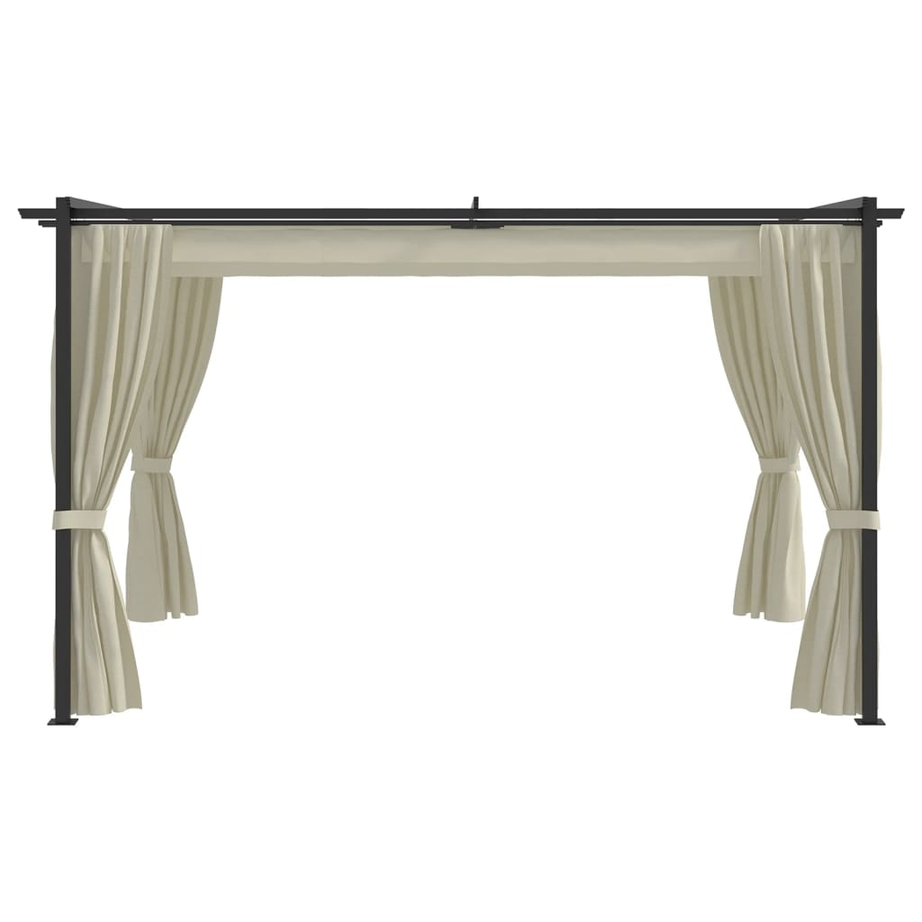 vidaXL Gazebo 13.1'x9.8' Cream