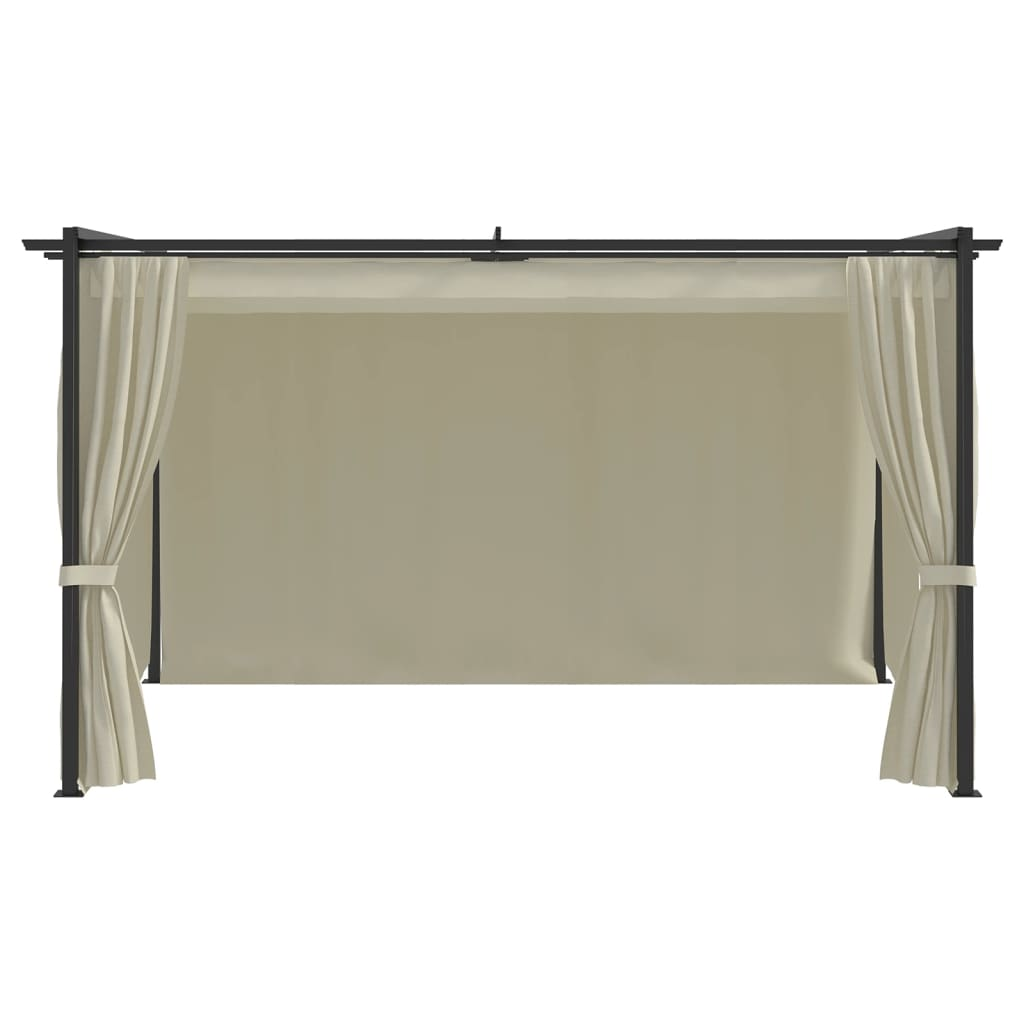 vidaXL Gazebo 13.1'x9.8' Cream