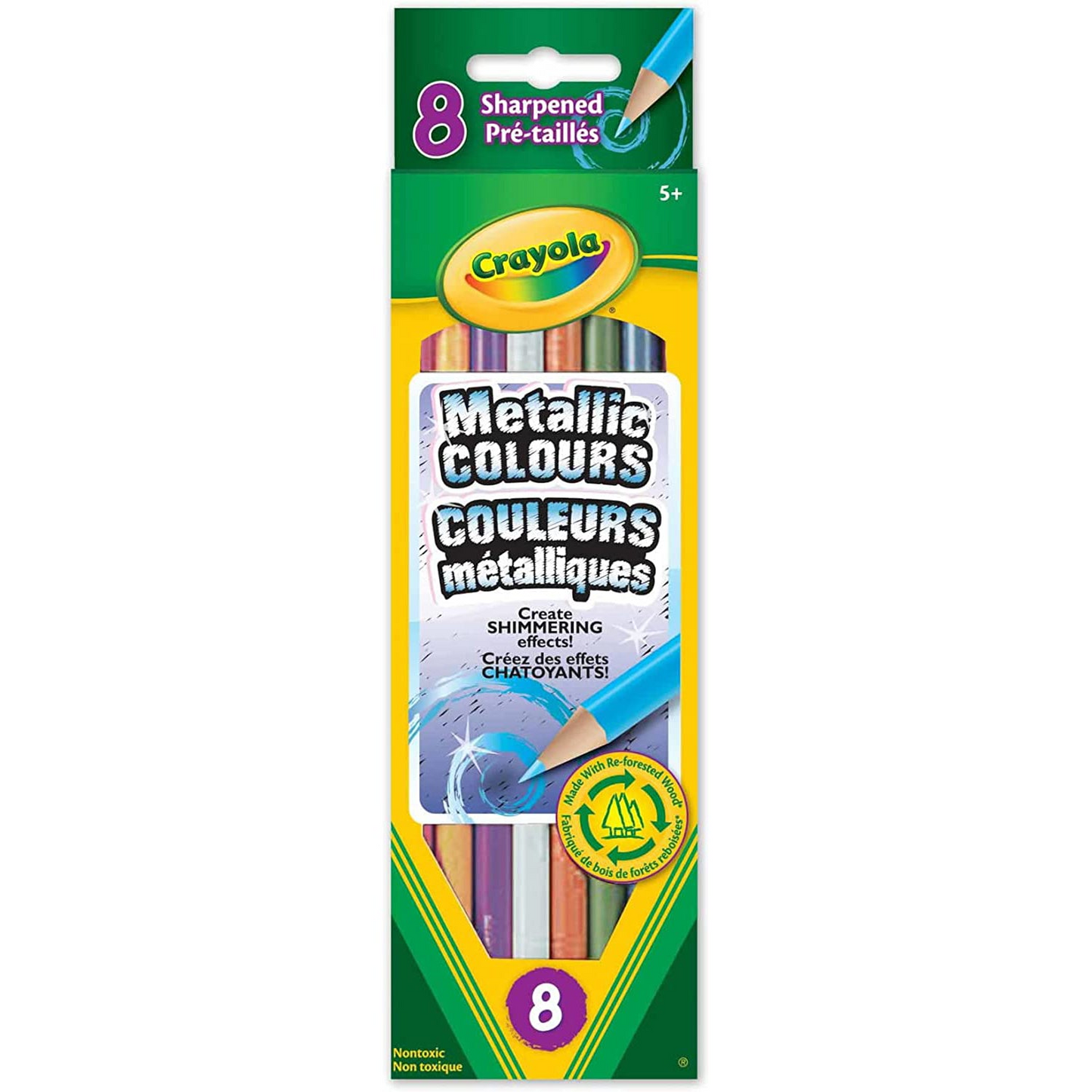 Crayola Metallic Coloured Pencils - 8 Count