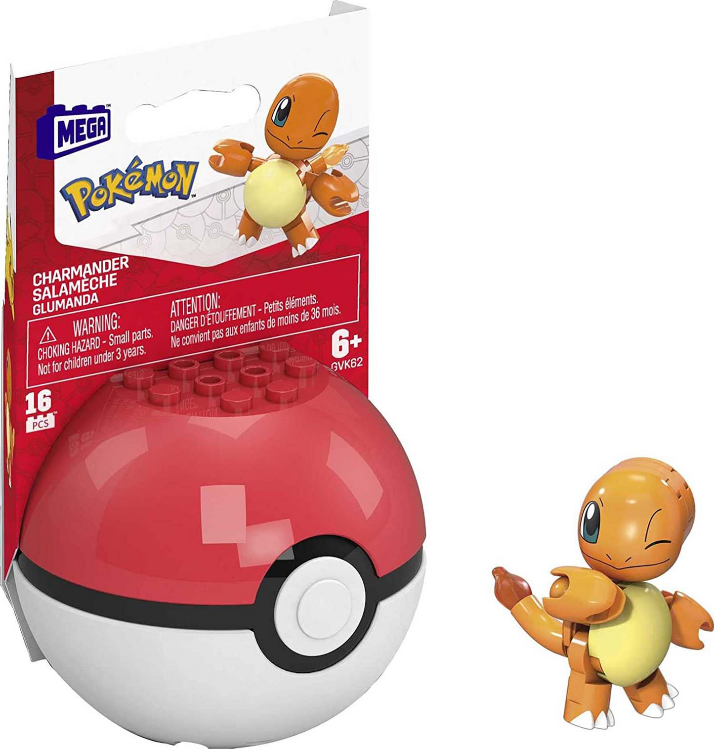 Mega Construx Pokemon Charmander Construction Set, Building Toys for Kids