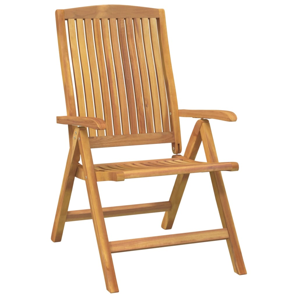 vidaXL Reclining Patio Chairs 2 pcs Solid Wood Teak