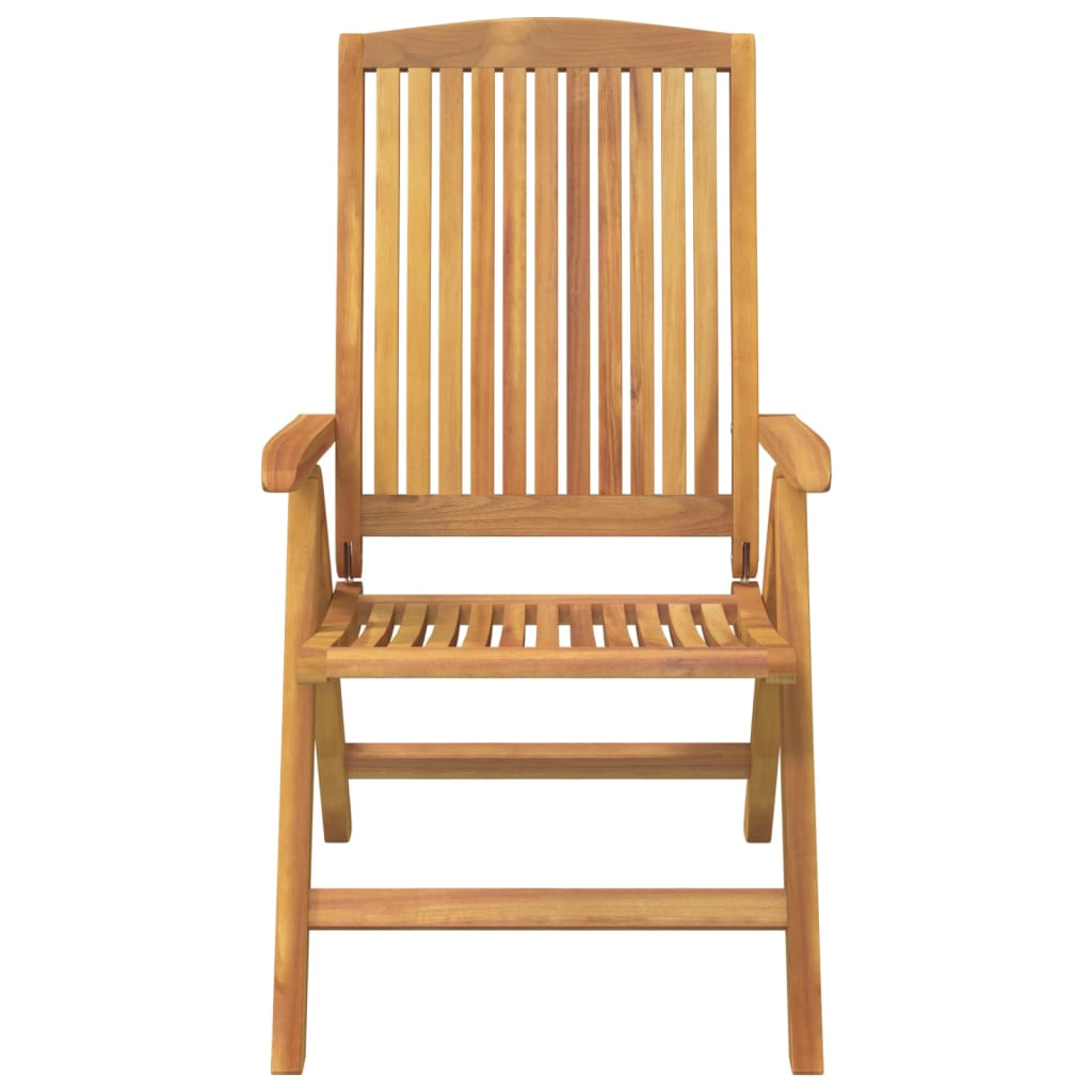 vidaXL Reclining Patio Chairs 2 pcs Solid Wood Teak