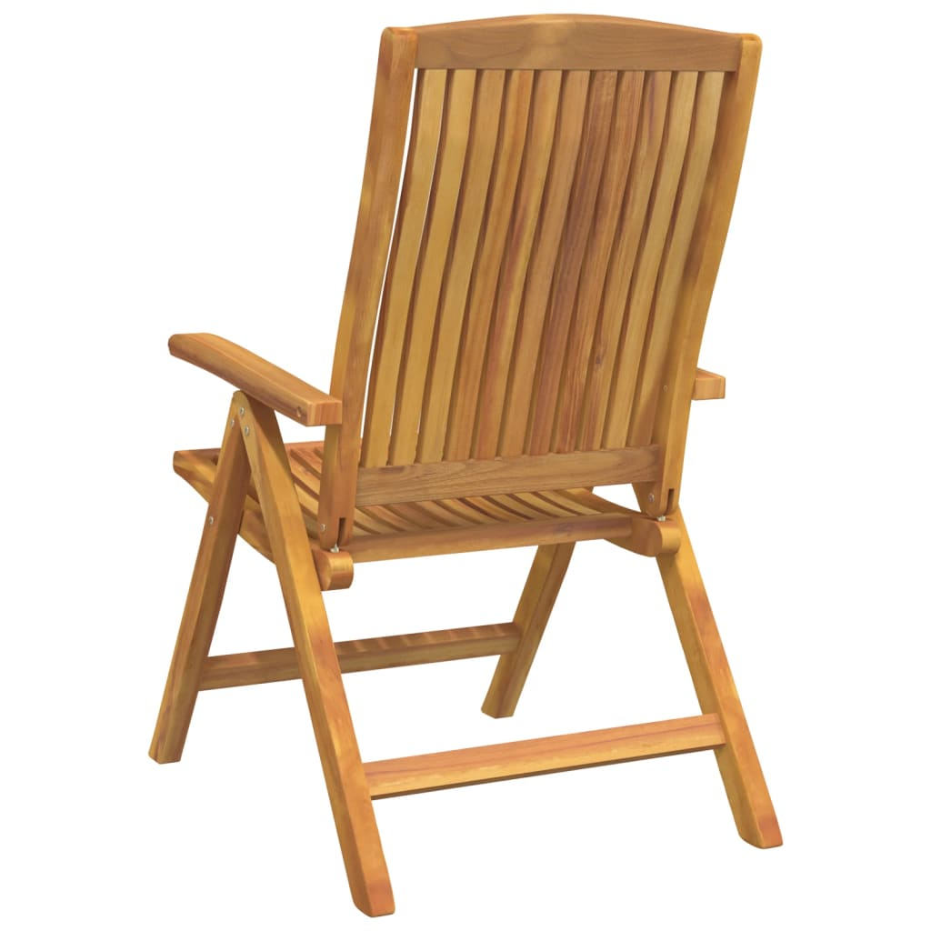 vidaXL Reclining Patio Chairs 2 pcs Solid Wood Teak