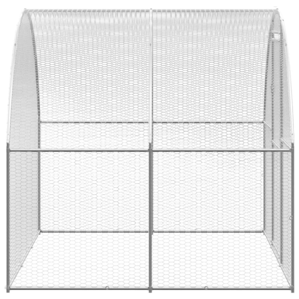 vidaXL Outdoor Chicken Coop 9.8'x32.8'x6.6' Galvanized Steel