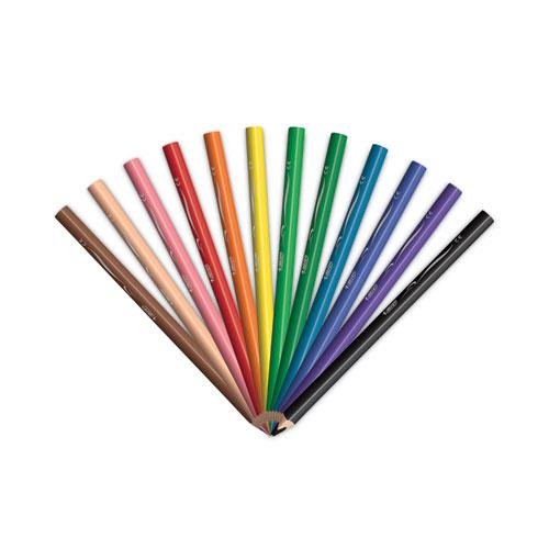 Kids Jumbo Coloring Pencils, 1 mm, HB2 (#2), Assorted Lead, Assorted Barrel Colors, 12/Pack