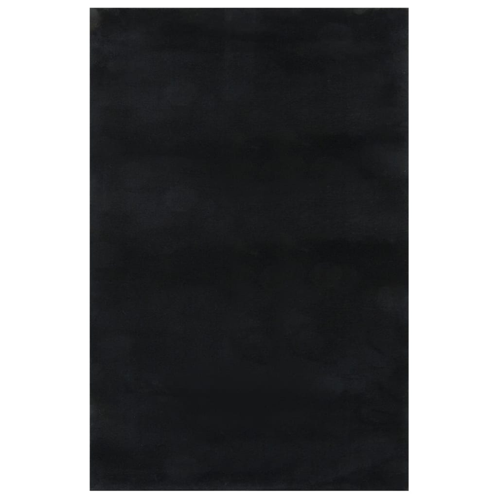 vidaXL Shaggy Rug Black 8'x11' Polyester