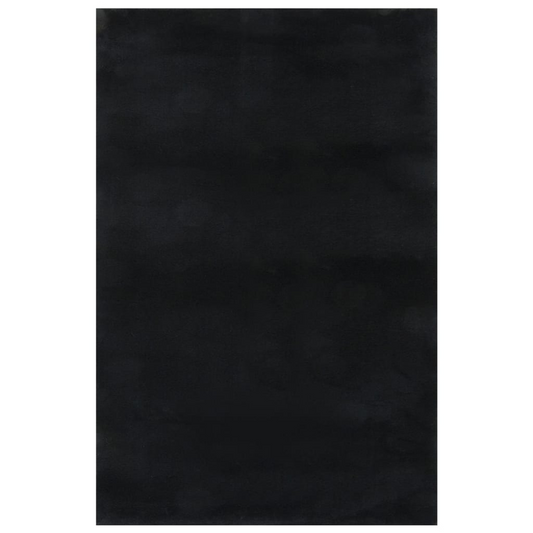 vidaXL Shaggy Rug Black 8'x11' Polyester