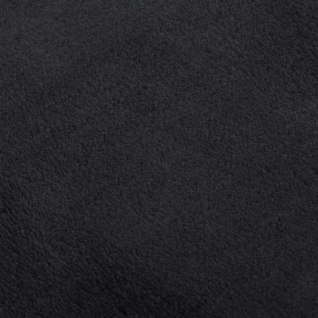 vidaXL Shaggy Rug Black 8'x11' Polyester