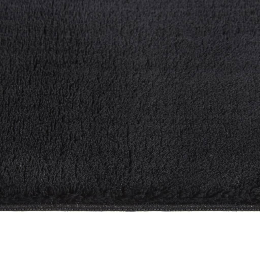 vidaXL Shaggy Rug Black 8'x10' Polyester