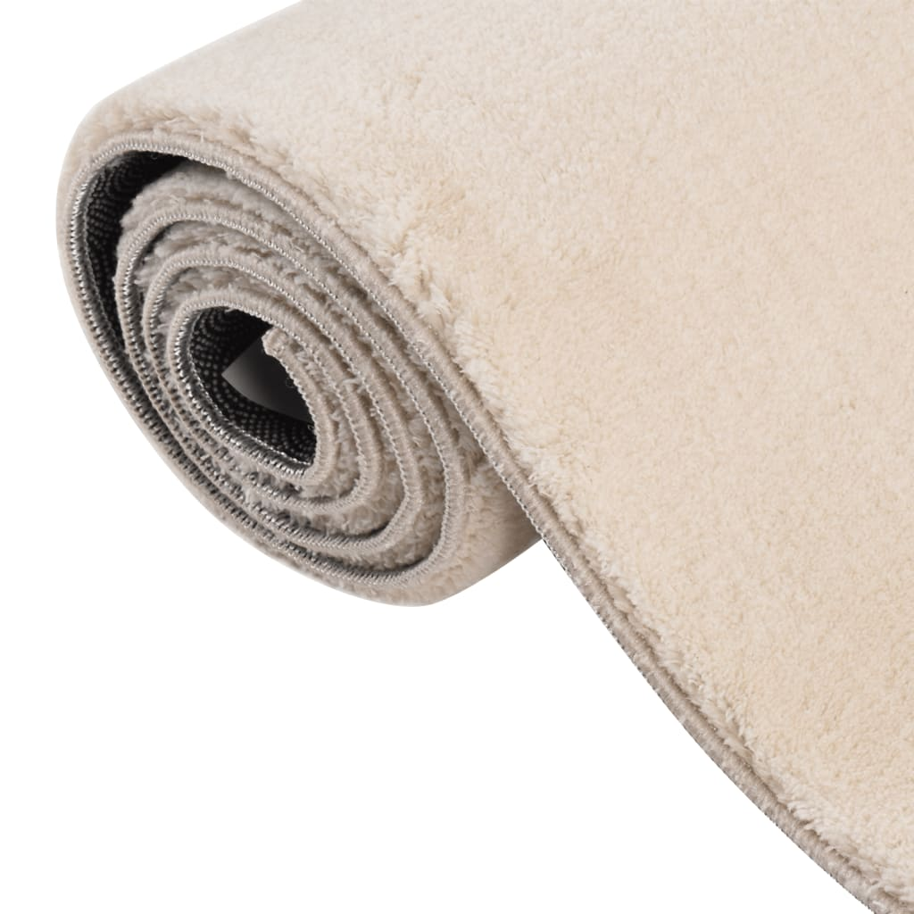 vidaXL Shaggy Rug Beige 8'x10' Polyester