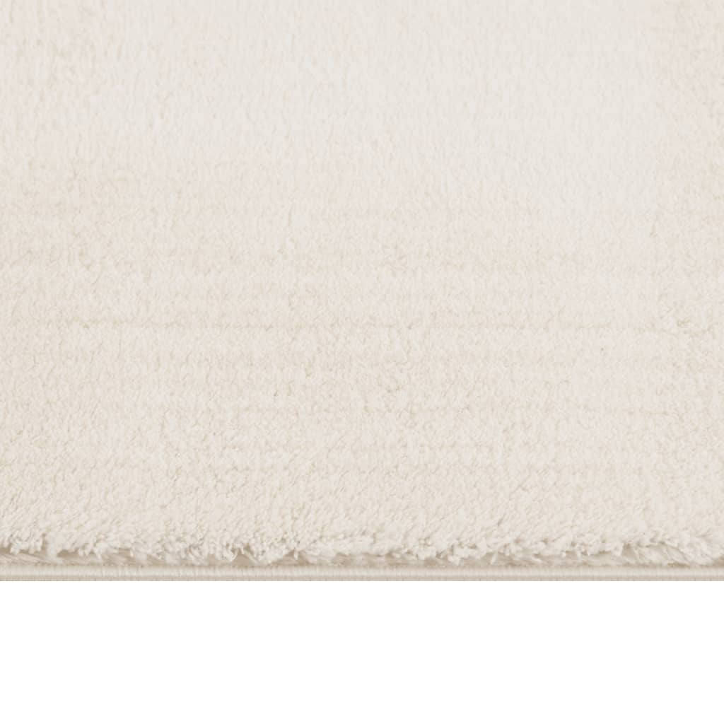 vidaXL Shaggy Rug Cream White 8'x10' Polyester