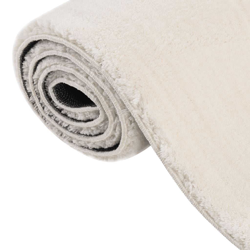 vidaXL Shaggy Rug Cream White 8'x10' Polyester