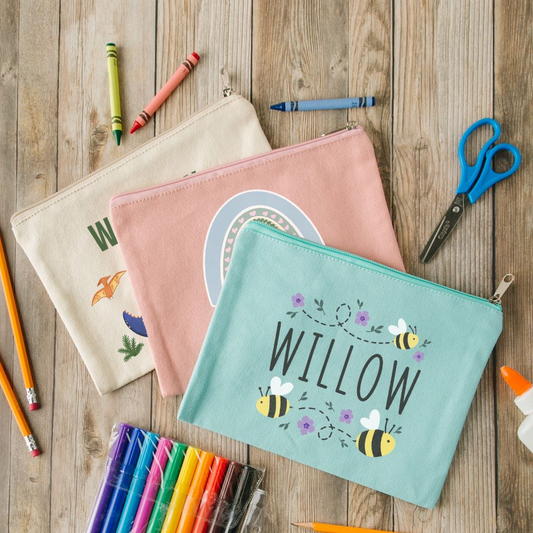 Personalized Zippered Pencil Bag