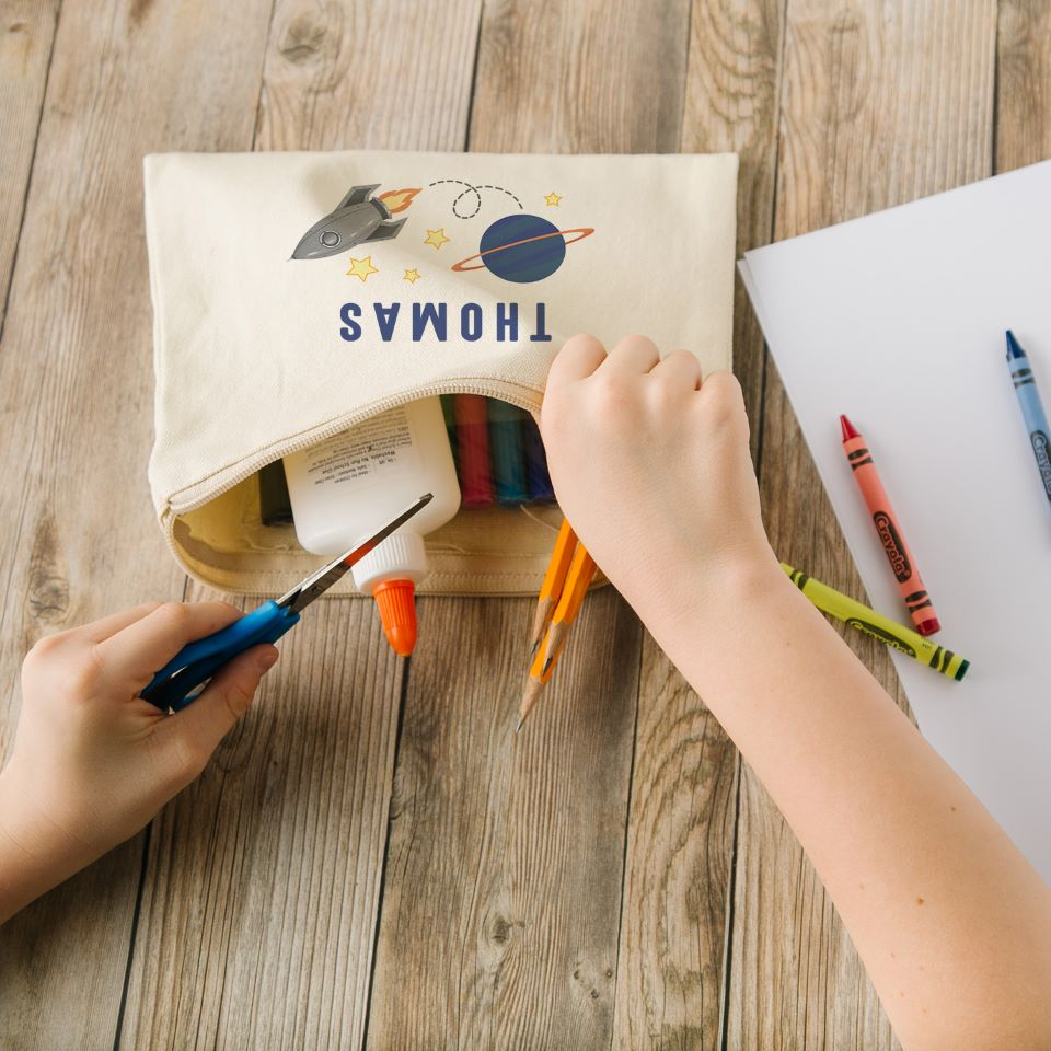 Personalized Zippered Pencil Bag