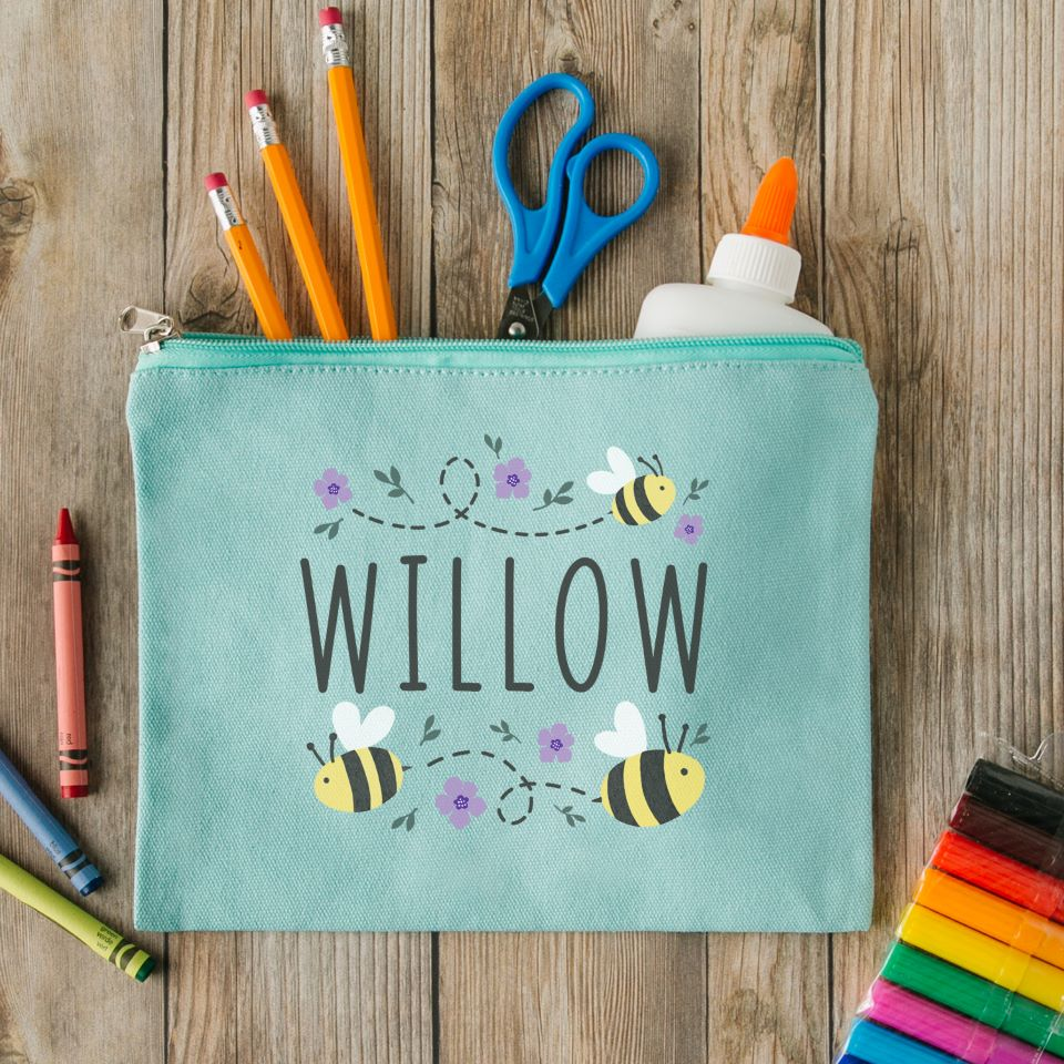 Personalized Zippered Pencil Bag