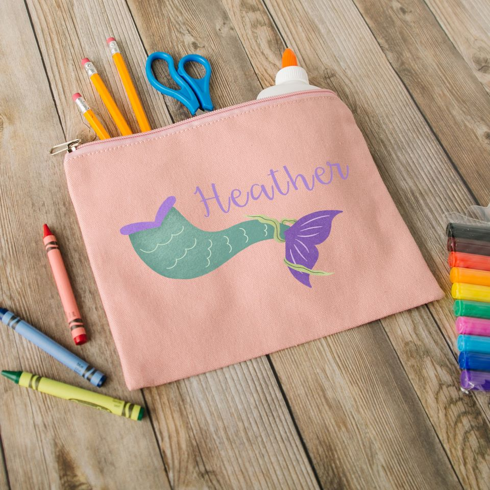 Personalized Zippered Pencil Bag