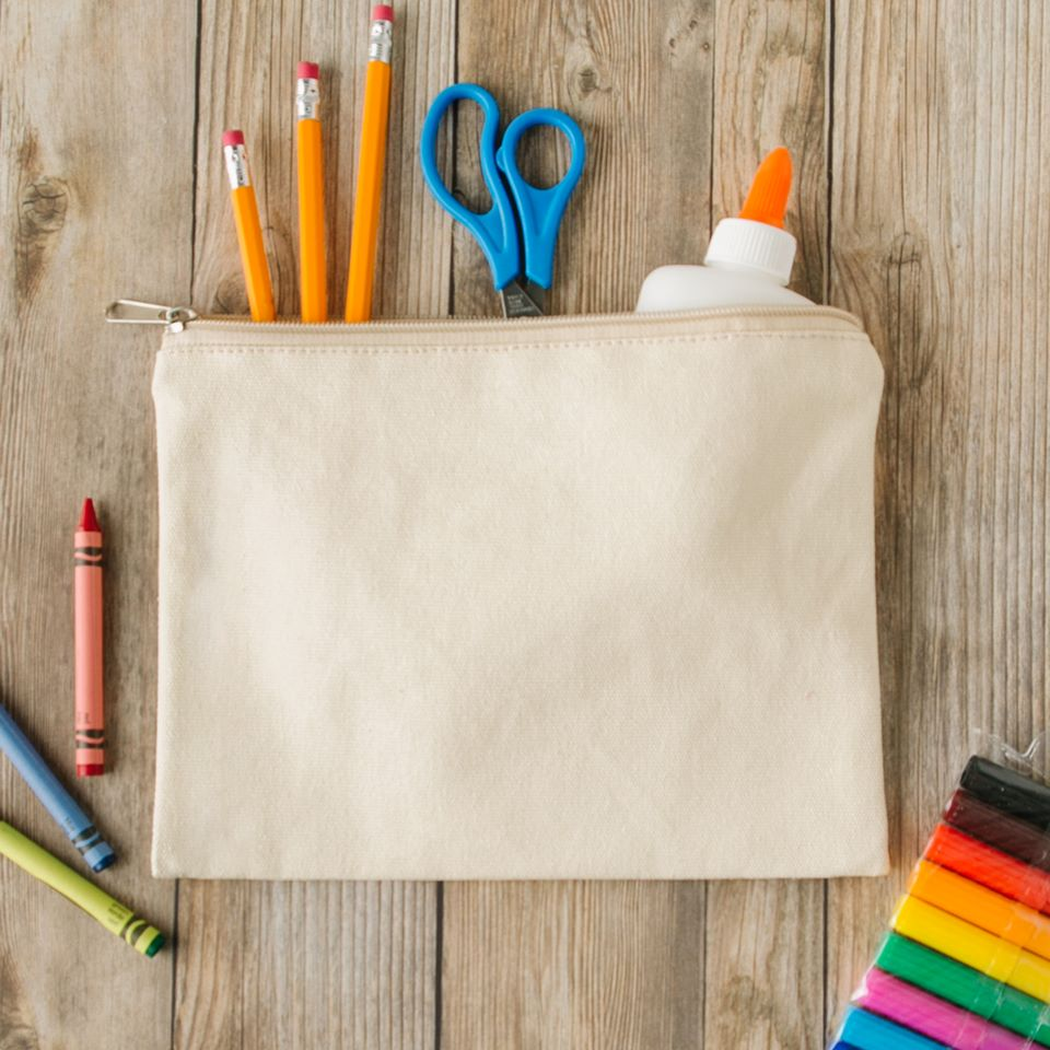 Personalized Zippered Pencil Bag