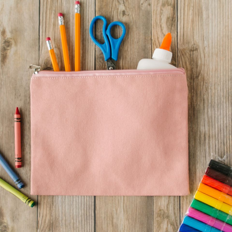 Personalized Zippered Pencil Bag