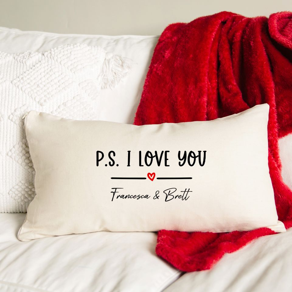 Personalized Valentine's Day Lumbar Pillow Covers