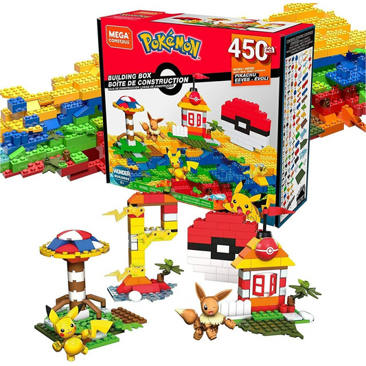 Mega Construx Pokemon Building Box Construction Set with Character Figures, Building Toys for Kids (450 Pieces)