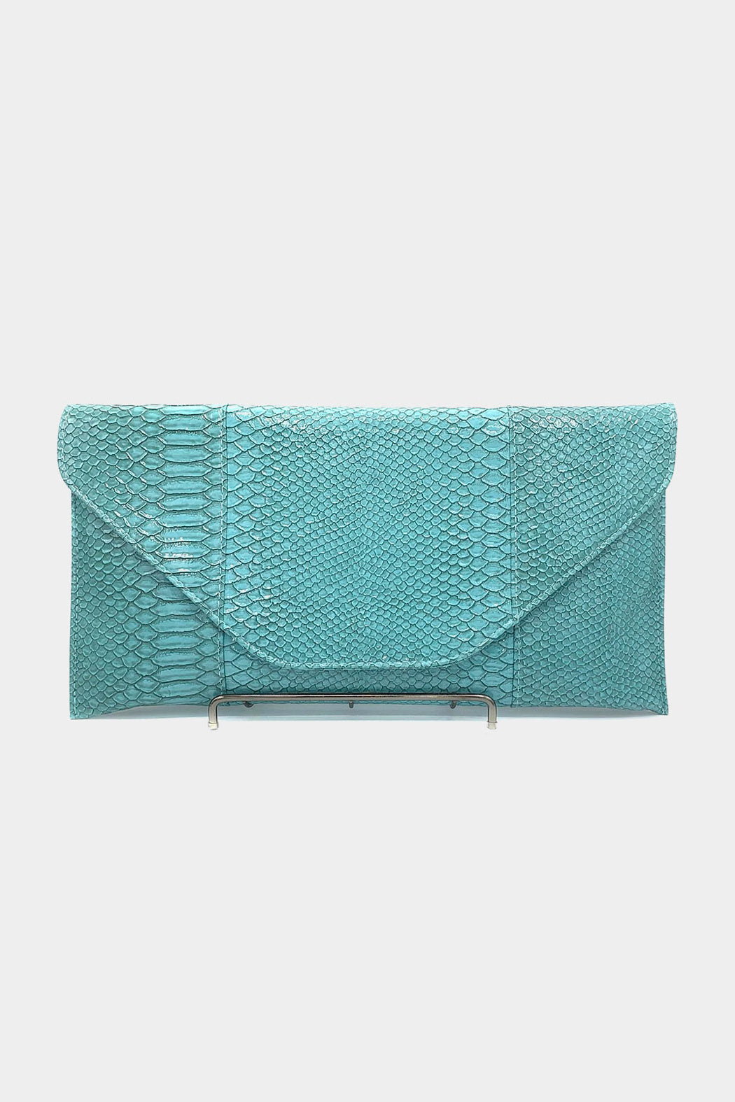 Snake Skin Envelope Clutch and Shoulder Bag