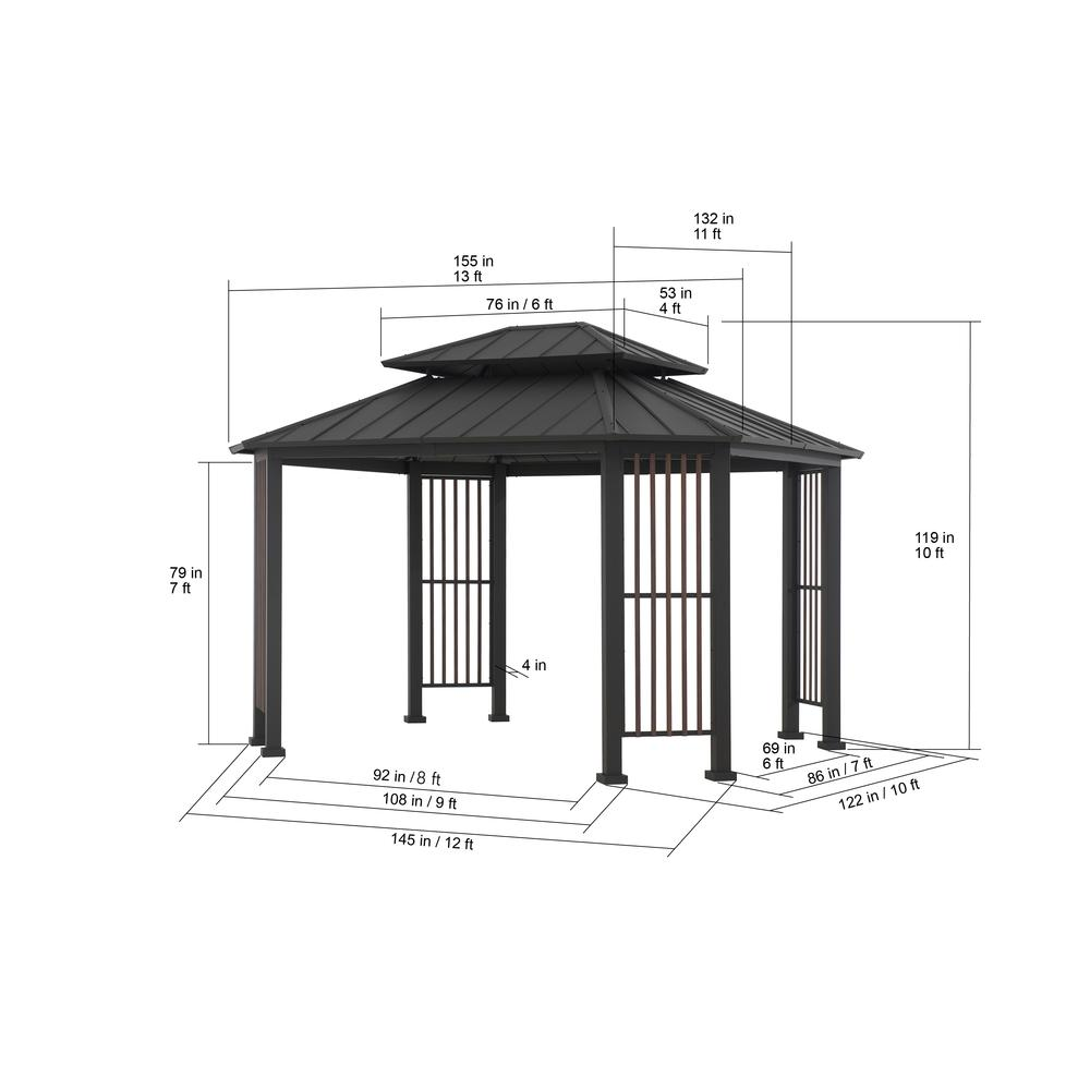 Sunjoy SummerCove Rockwood Hardtop Gazebo