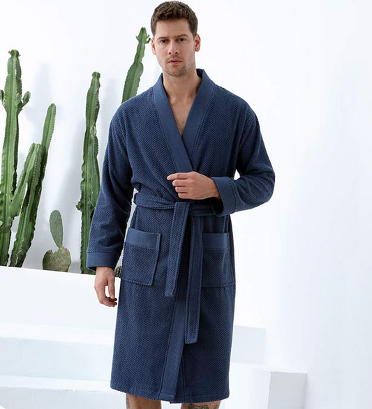 Men's Turkish Cotton Terry Cloth Kimono Robe