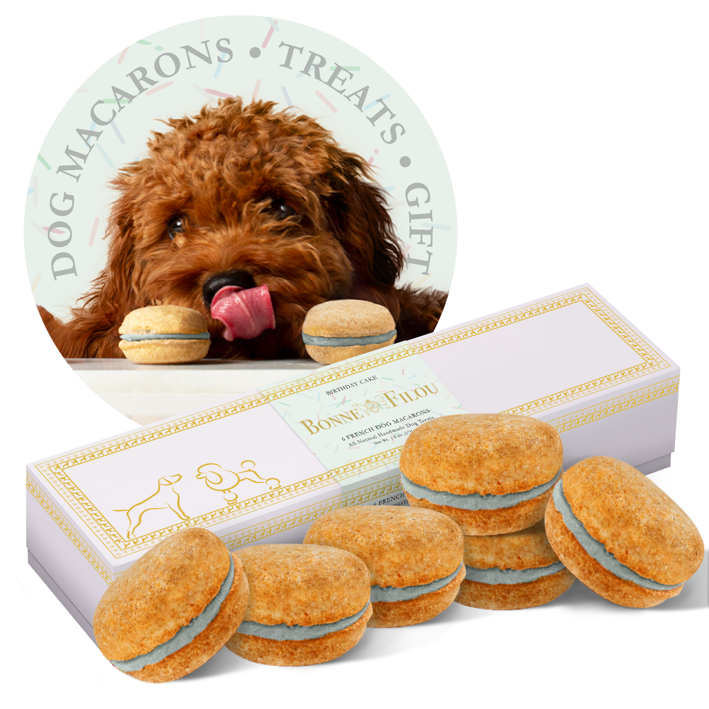 Dog Macarons (Box of 6)