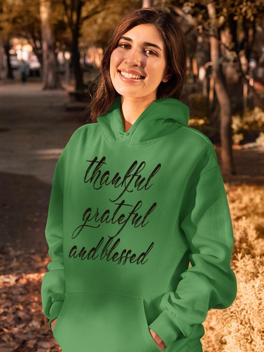 Thankful Grateful And Blessed Hoodie -SPIdeals Designs