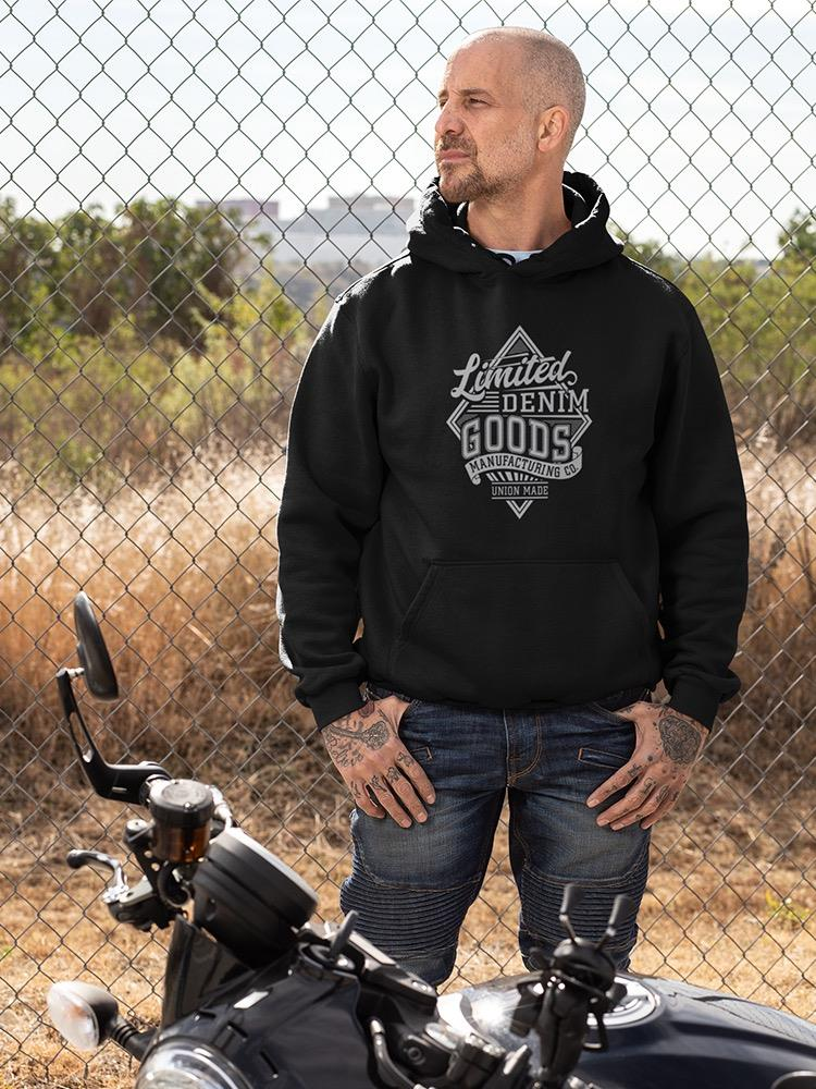 Limited Denim Goods. Hoodie Men's -Image by Shutterstock