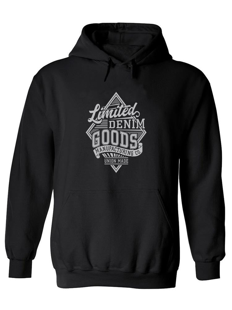 Limited Denim Goods. Hoodie Men's -Image by Shutterstock