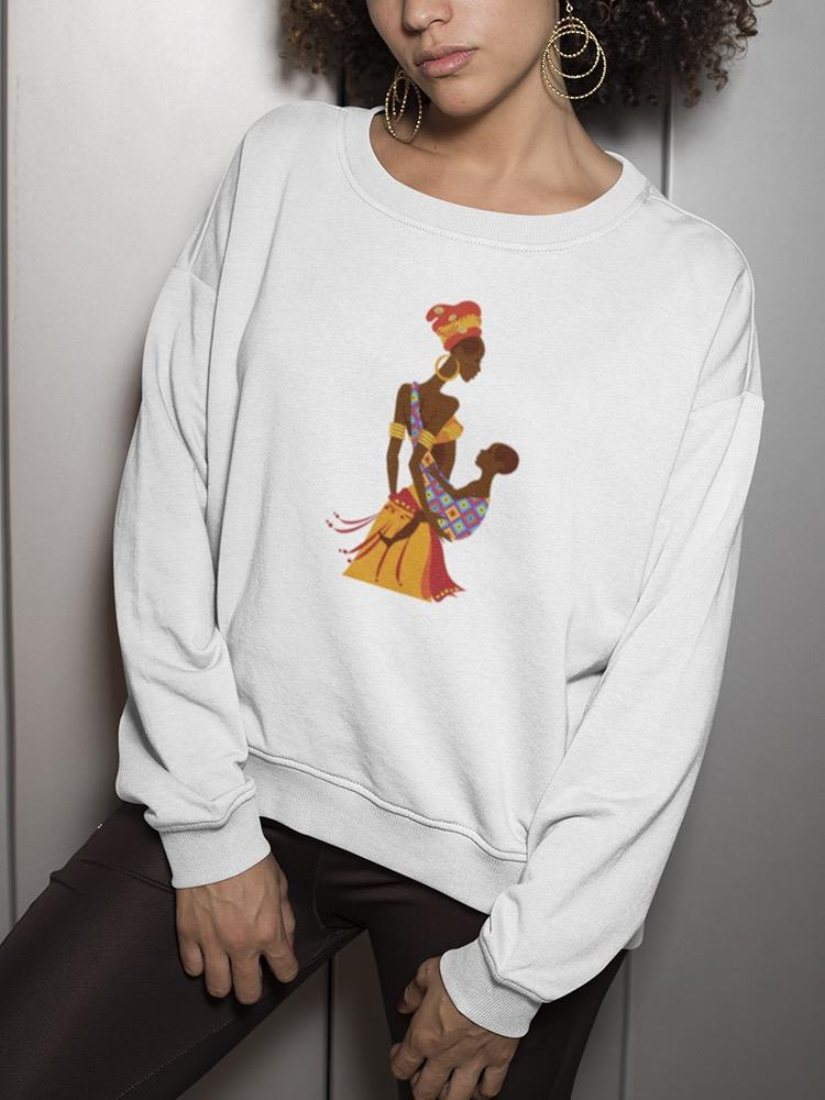 Woman And Her Child Doodle Sweatshirt Women's -Image by Shutterstock