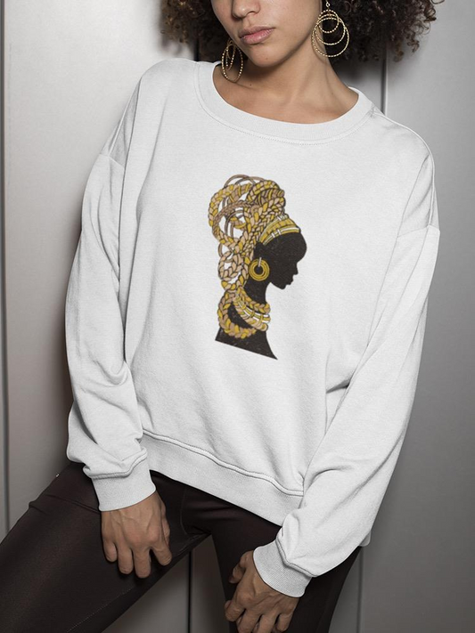 Woman With Beauty Hairstyle  Sweatshirt Women's -Image by Shutterstock