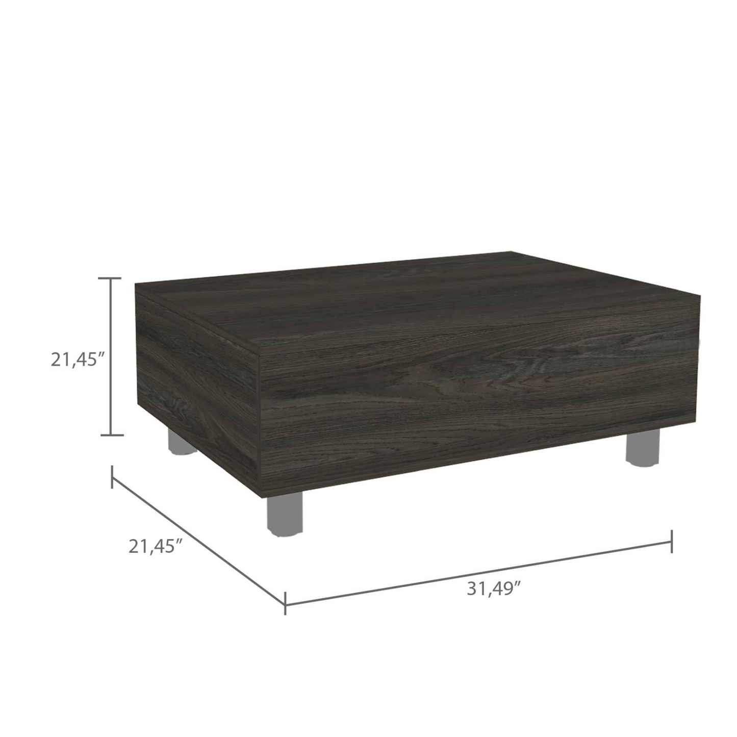 Aran Lift Top Coffee Table, Storage Compartment