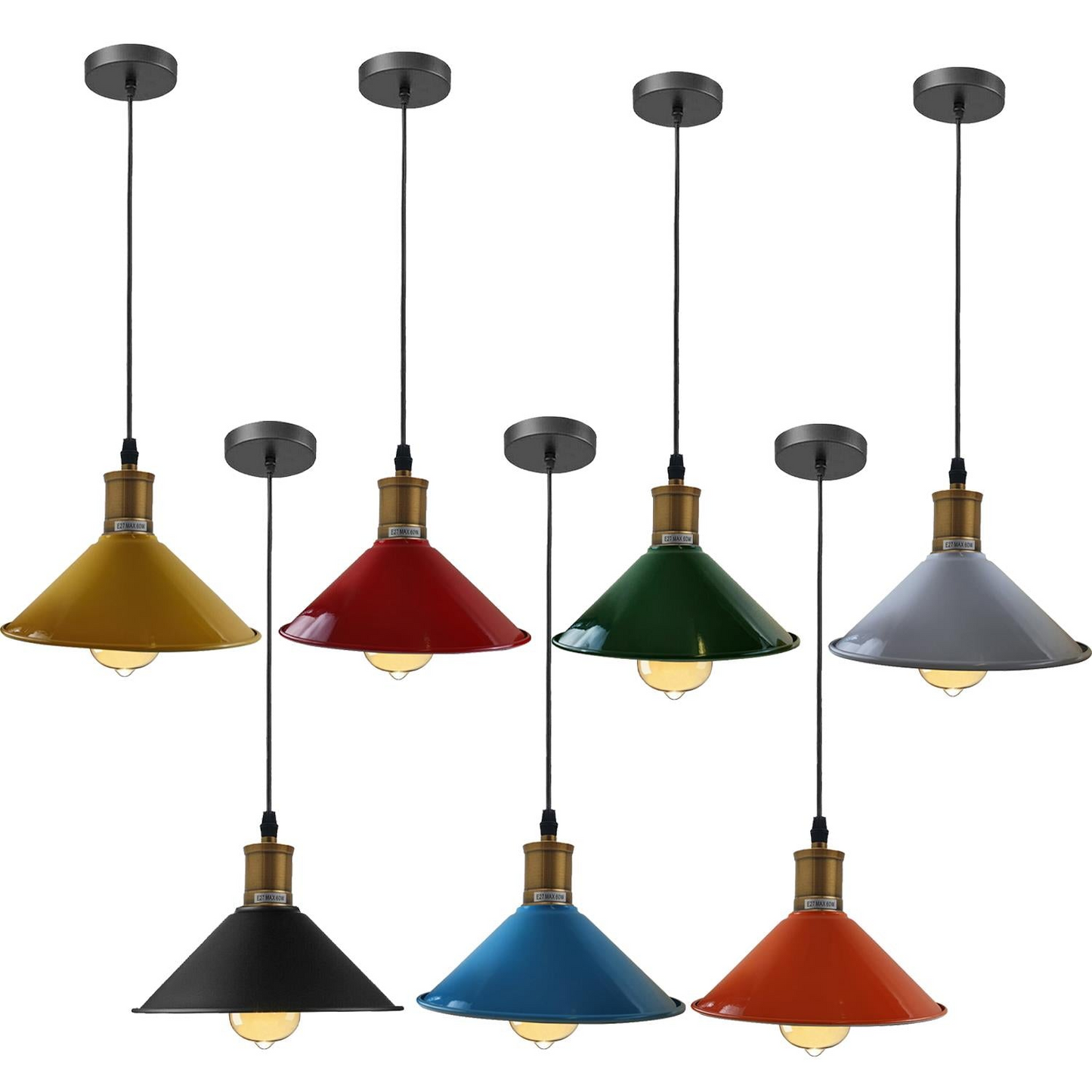 Vintage Industrial Ceiling Pendant Light Retro Loft Style Metal Shade Lamp~1420