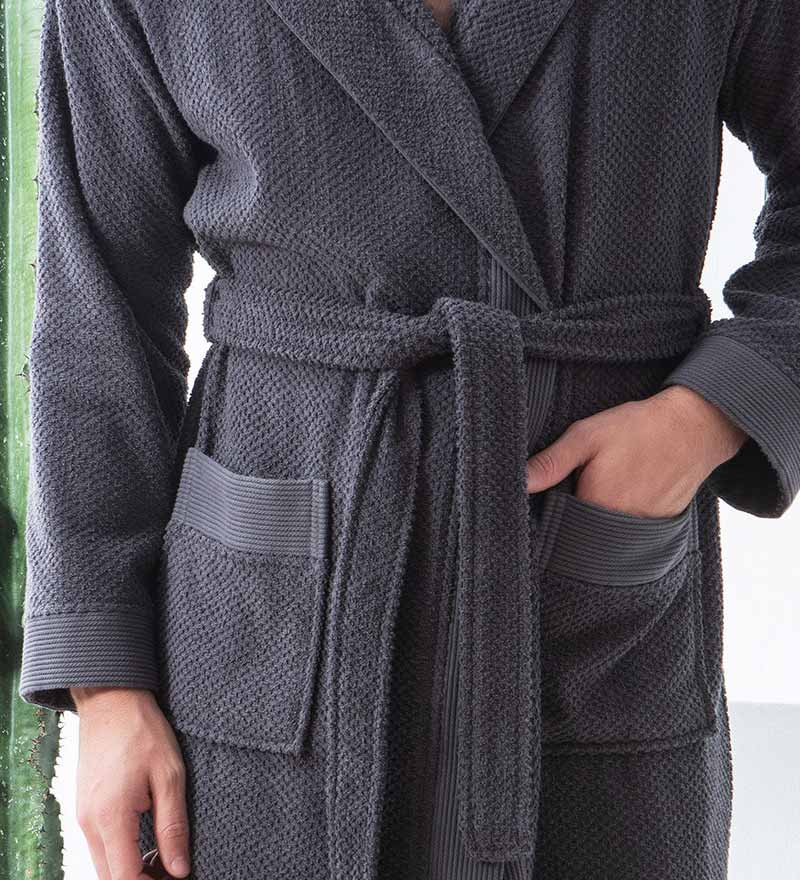 Men's Luxury Turkish Cotton Terry Cloth Robe with Hood