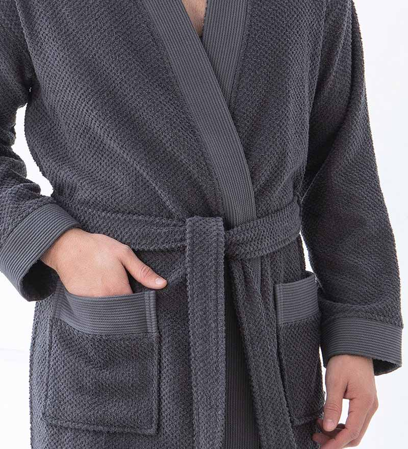 Men's Turkish Cotton Terry Cloth Kimono Robe