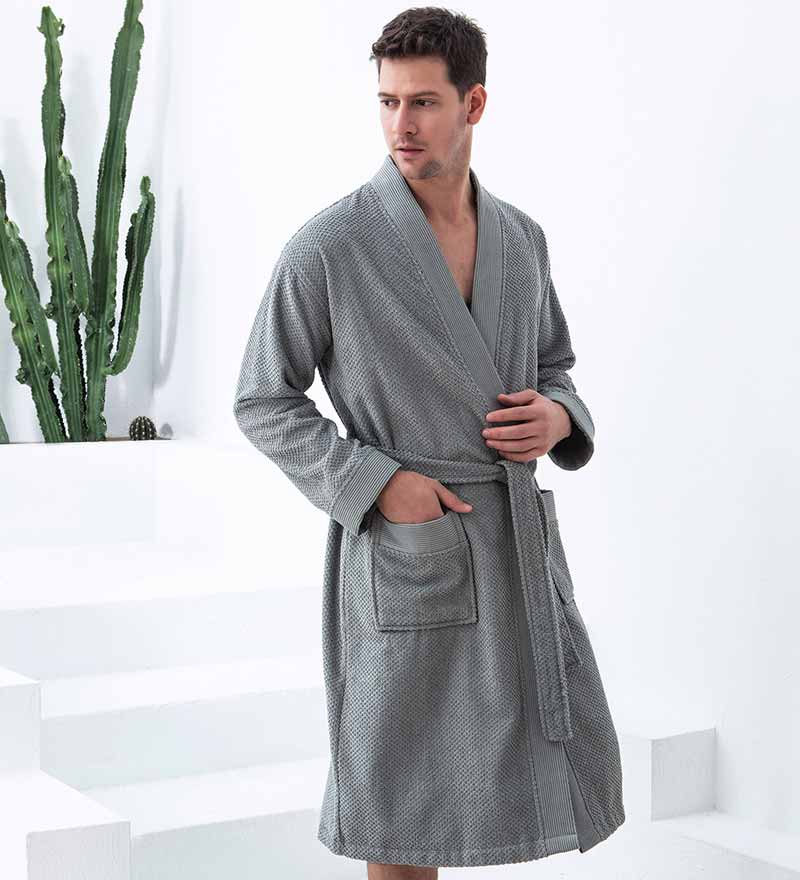 Men's Turkish Cotton Terry Cloth Kimono Robe