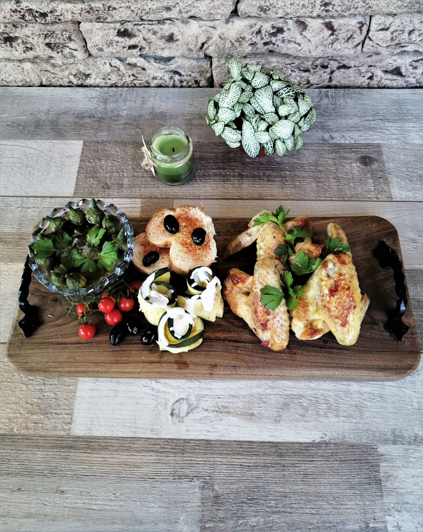 Large Serving Board Catering Extra Long Tray Charcuterie Platter With Handles Father's Day Gift Idea