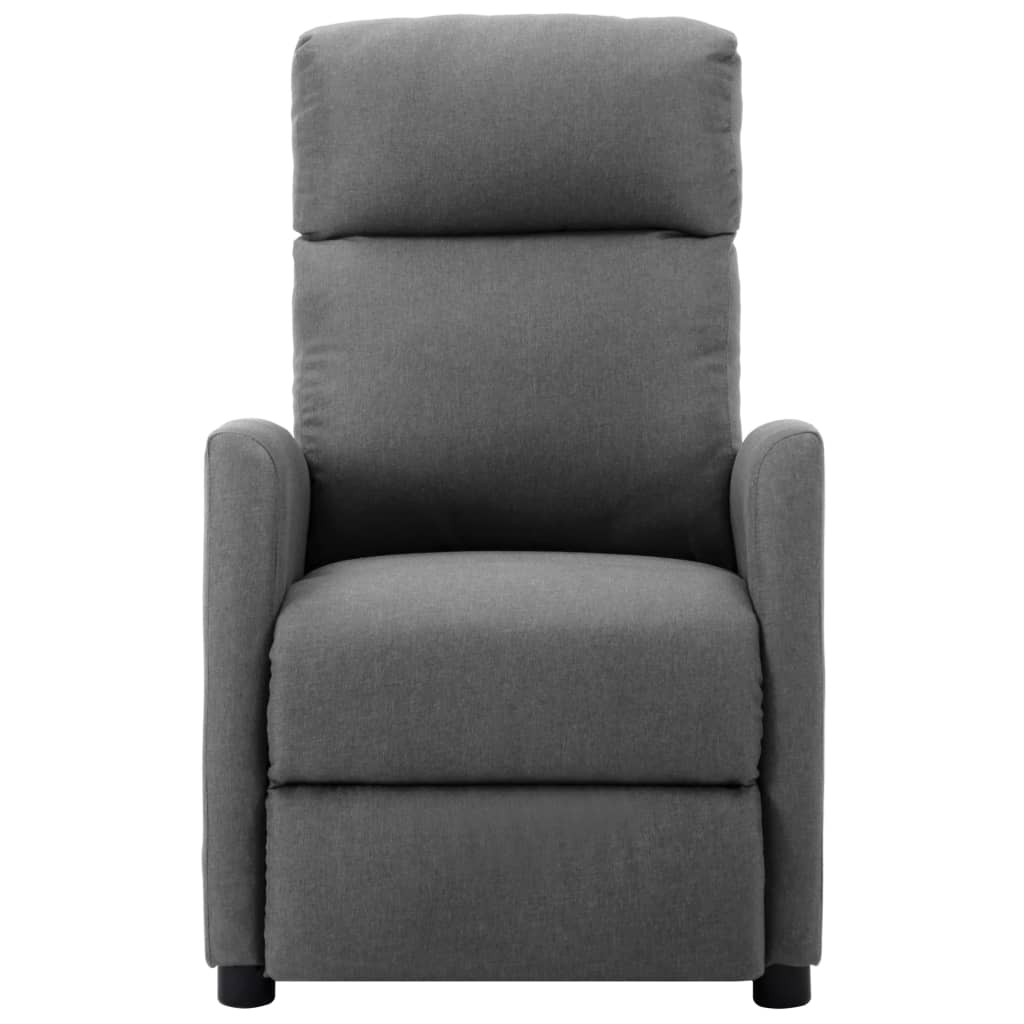 vidaXL Massage Recliner Light Grey Fabric