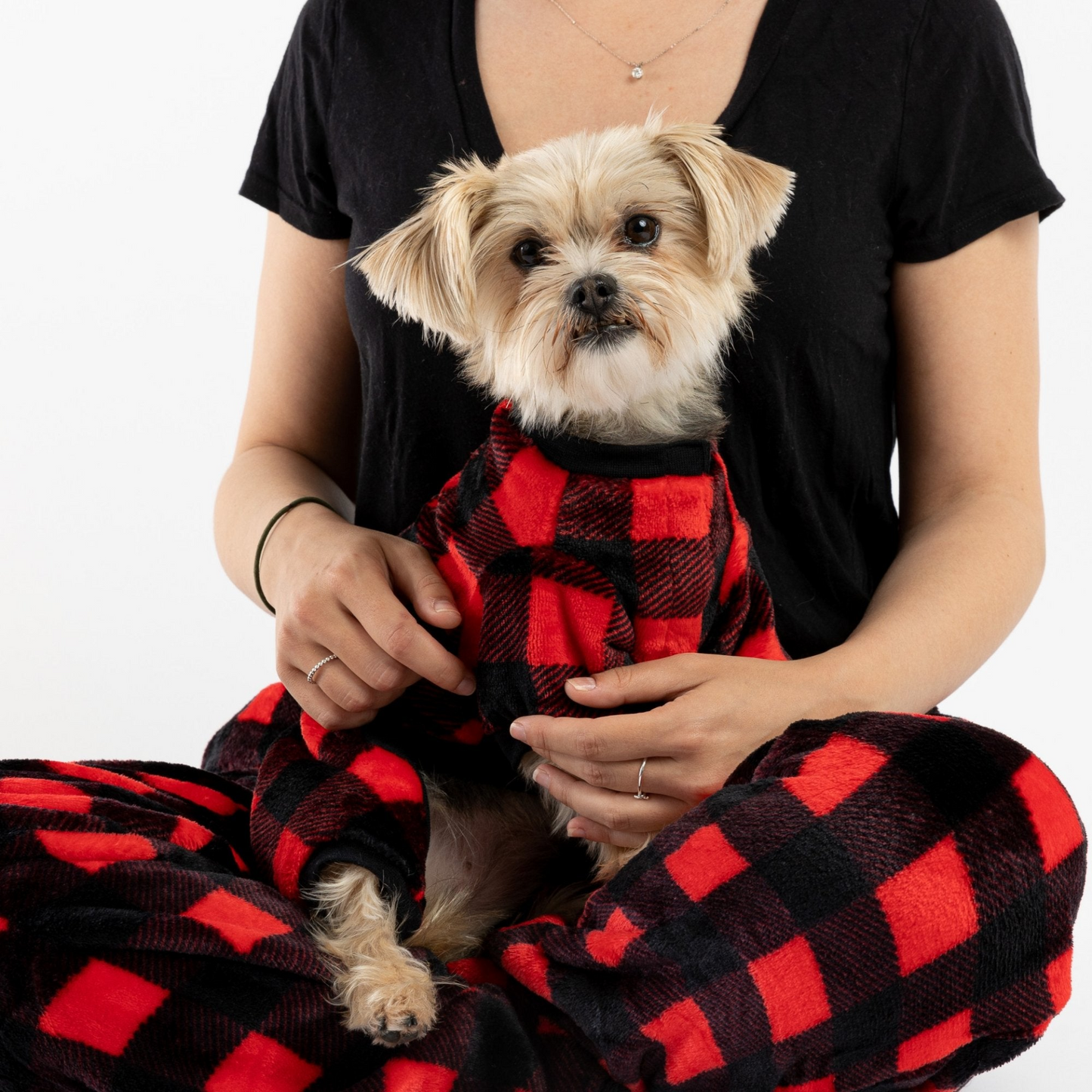 Matching Human & Dog Pajama - Buffalo Plaid Red