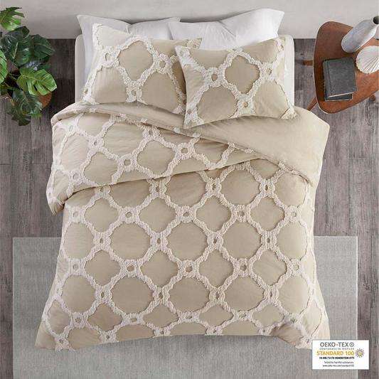 100% Cotton Tufted Duvet Cover Set,MP12-5978