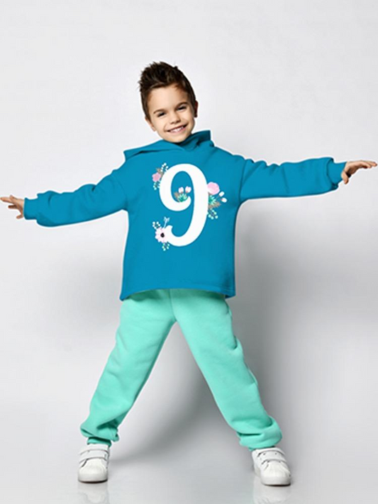 Number 9 With Flowers Hoodie -Image by Shutterstock