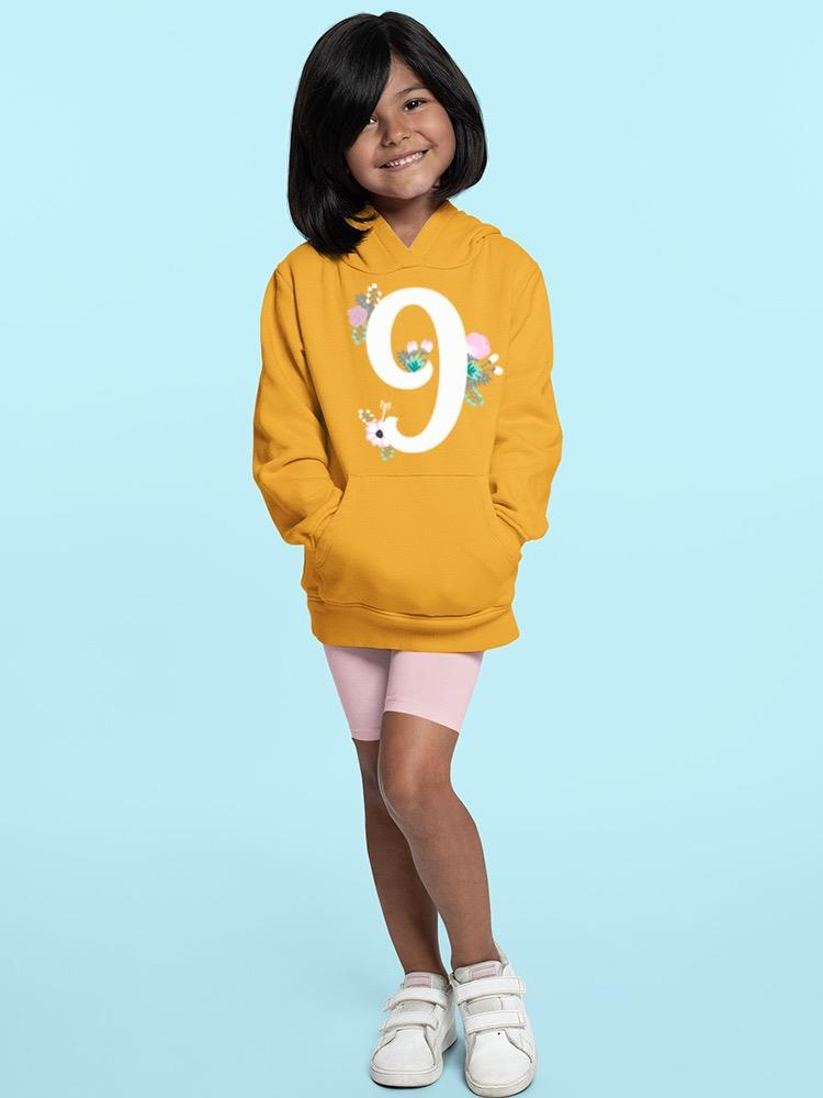 Number 9 With Flowers Hoodie -Image by Shutterstock