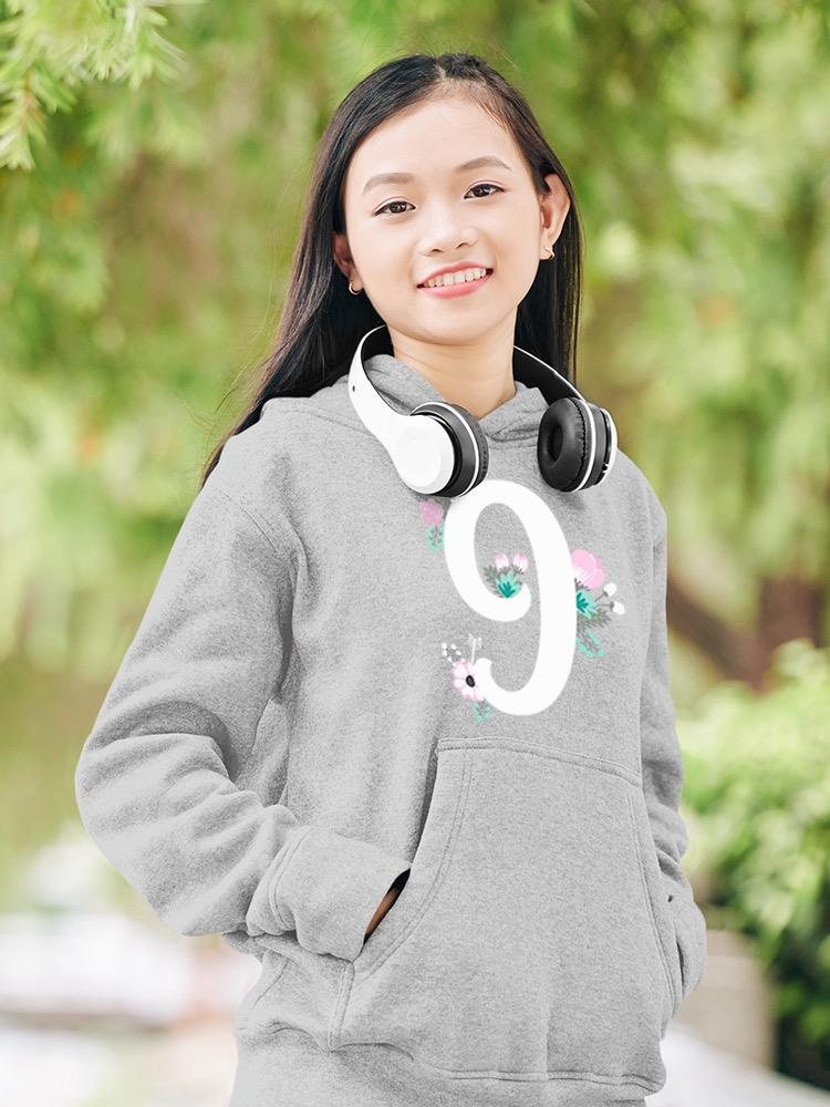 Number 9 With Flowers Hoodie -Image by Shutterstock