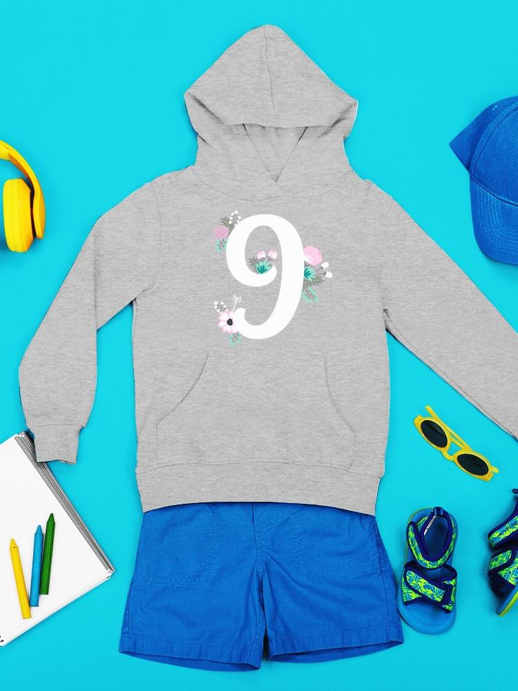 Number 9 With Flowers Hoodie -Image by Shutterstock