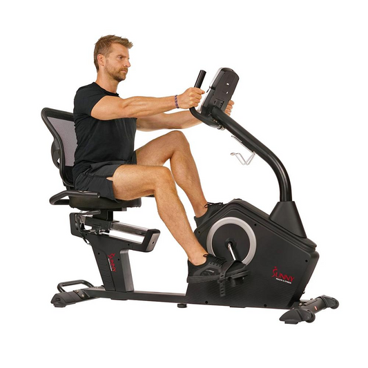 Sunny Health & Fitness Programmable Recumbent Bike